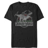 Men's Jurassic World T. Rex and Pterodactyls  Adult T-Shirt