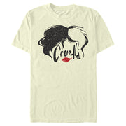 Men's Cruella Red Lips Logo  Adult T-Shirt