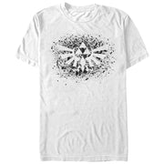 Men's Nintendo Legend of Zelda Triforce Paint Splatter Print  Adult T-Shirt