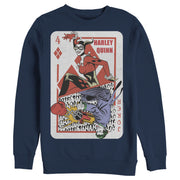 Men's Batman Harley Quinn Joker Poker Card  Adult Sweatshirt