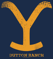 Men's Yellowstone Yellow Dutton Ranch Iron Branding  Adult T-Shirt