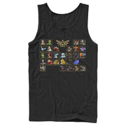 Men's Nintendo Legend of Zelda Ocarina Periodic Table  Adult Tank Top