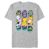 Men's Pokemon Mewtwo, Pikachu, and Psyduck Skateboard Decks  Adult T-Shirt