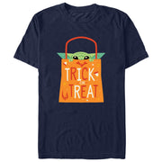 Men's Star Wars: The Mandalorian Halloween Grogu Trick or Treat Bag  Adult T-Shirt