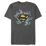 Men's Superman Logo Broken Chain  Adult T-Shirt