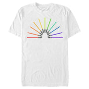 Men's Star Wars Lightsaber Rainbow  Adult T-Shirt