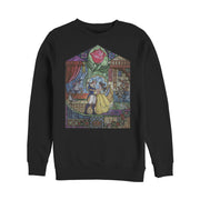 Men's Beauty and the Beast Stained Glass  Adult Sweatshirt