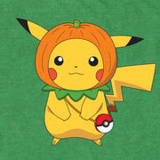 Men's Pokemon Halloween Pumpkin Pikachu  Adult T-Shirt