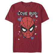 Men's Marvel Spider-Man Candy Heart Love Bug  Adult T-Shirt