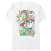 Men's The Little Mermaid Character Poster  Adult T-Shirt