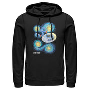 Men's Star Trek Starry Night USS Enterprise  Adult Pull Over Hoodie