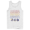 Men's NASA Starry Retro Rainbow Repeat Badges  Adult Tank Top