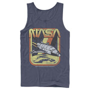 Men's NASA Retro Rocket Poster  Adult Tank Top