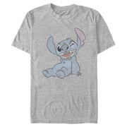 Men's Lilo & Stitch Halftone Smile  Adult T-Shirt