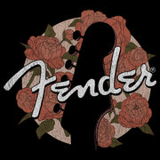 Men's Fender Distressed Floral Circle Logo  Adult T-Shirt