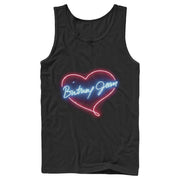 Men's Britney Spears Jean Neon Heart  Adult Tank Top