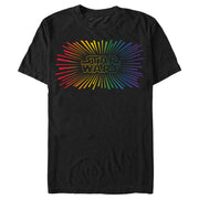 Men's Star Wars Pride Rainbow Rays Logo  Adult T-Shirt