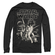 Men's Star Wars Classic Poster  Adult Long Sleeve Shirt