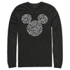 Men's Mickey & Friends Filled With Faces  Adult Long Sleeve Shirt