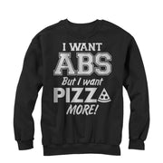 Women's CHIN UP Pizza Abs  Adult Sweatshirt