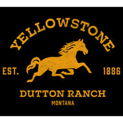 Men's Yellowstone Blue Horse Dutton Ranch Montana Est. 1886  Adult T-Shirt