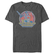 Men's Transformers Optimus Prime Retro Circle  Adult T-Shirt