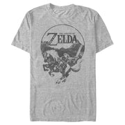 Men's Nintendo Zelda Link Horse Landscape  Adult T-Shirt