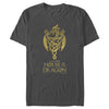 Men's Game of Thrones: House of the Dragon Gold Three-Headed Dragon Crest  Adult T-Shirt