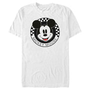 Men's Mickey & Friends Checkered Mickey Mouse Portrait  Adult T-Shirt