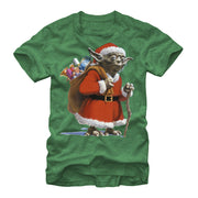 Men's Star Wars Christmas Santa Yoda  Adult T-Shirt