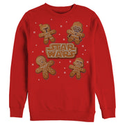 Men's Star Wars Christmas Gingerbread Characters  Adult Sweatshirt