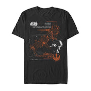 Men's Star Wars The Last Jedi Poe Dameron X-Wing  Adult T-Shirt