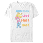 Men's Care Bears Kindness Love Peace Hope Bears  Adult T-Shirt