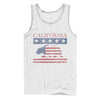 Men's Lost Gods California Red, White, and Bear  Adult Tank Top