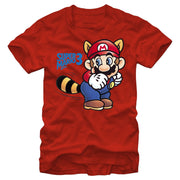 Men's Nintendo Mario Racoon Tail  Adult T-Shirt