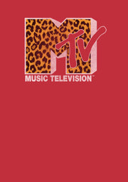 Men's MTV Cheetah Print Logo  Adult Sweatshirt