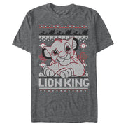 Men's Lion King Ugly Christmas Simba  Adult T-Shirt