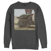 Men's Star Wars: The Mandalorian The Child Square Frame  Adult Sweatshirt