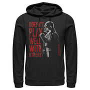 Men's Star Wars Darth Vader Doesn't Play Well  Adult Pull Over Hoodie