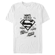 Men's Superman Hero Qualities & Icons  Adult T-Shirt