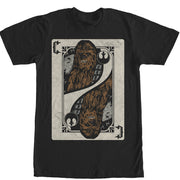 Men's Star Wars Chewbacca Playing Card  Adult T-Shirt