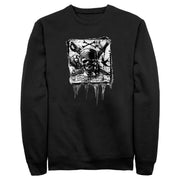 Men's Pirates of the Caribbean: Curse of the Black Pearl Black and White Skull Logo  Adult Sweatshirt