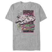 Men's Star Wars Millennium Falcon 80's Style  Adult T-Shirt