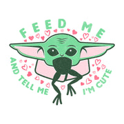 Men's Star Wars: The Mandalorian Valentine's Day The Child Feed Me  Adult T-Shirt