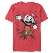 Men's Cuphead Sketch Parade  Adult T-Shirt