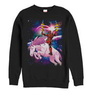 Men's Marvel Taco Deadpool on Space Unicorn  Adult Sweatshirt