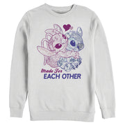 Men's Lilo & Stitch Made for Each Other  Adult Sweatshirt