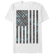 Men's Lost Gods Fourth of July  Flower American Flag  Adult T-Shirt