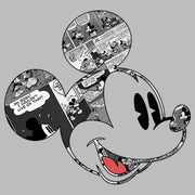 Men's Mickey & Friends Comic book Mickey Mouse Face  Adult T-Shirt