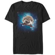 Men's Lost Gods Space Hedgehog on Skateboard  Adult T-Shirt